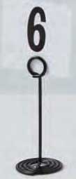 American Metalcraft Black Stainless Steel Swirl Base Number Stand, 2-1/2 Inch Dia. X 6 Inch