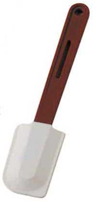American Metalcraft White Silicone Heat Resistant Scrapers With Red Plastic Handles, 10 Inch
