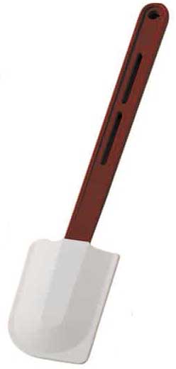 American Metalcraft White Silicone Heat Resistant Scrapers With Red Plastic Handles, 14 Inch
