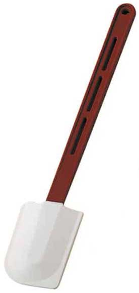 American Metalcraft White Silicone Heat Resistant Scrapers With Red Plastic Handles, 16 Inch