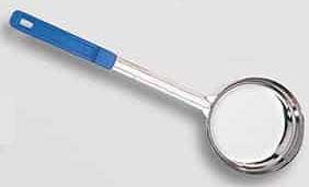 American Metalcraft Stainless Steel Solid 8 Ounce Bowl Spooner With Blue Handle, 4 Inch Dia.