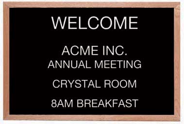 Aarco Solid Red Oak Framed Letter Board Open Face Message Center, 12 x 18 inch