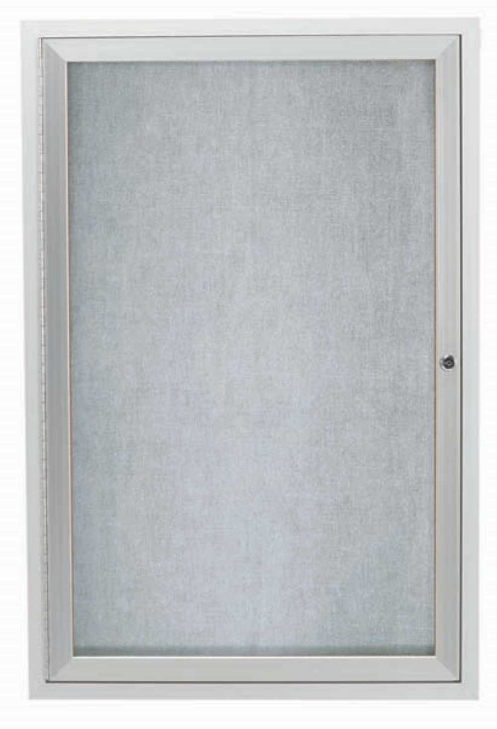 Aarco Outdoor Satin Anodized Aluminum Framed Enclosed Bulletin Board, 24 x 18 inch