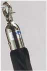 Aarco Form-A-Line (TM) Satin Hardware Style Black Velour Rope, 8 Feet
