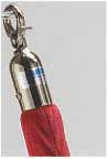 Aarco Form-A-Line (TM) Chrome Hardware Style Red Velour Rope, 5 Feet