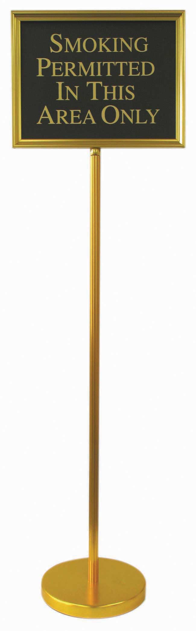 Aarco Gold Aluminum Framed Director Sign Stand, 54 inch Overall Height