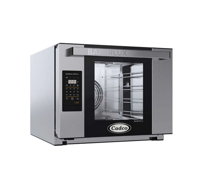 Cadco Bakerlux LED Panel Half Size 4 Shelf Heavy-Duty Stainless Steel ...