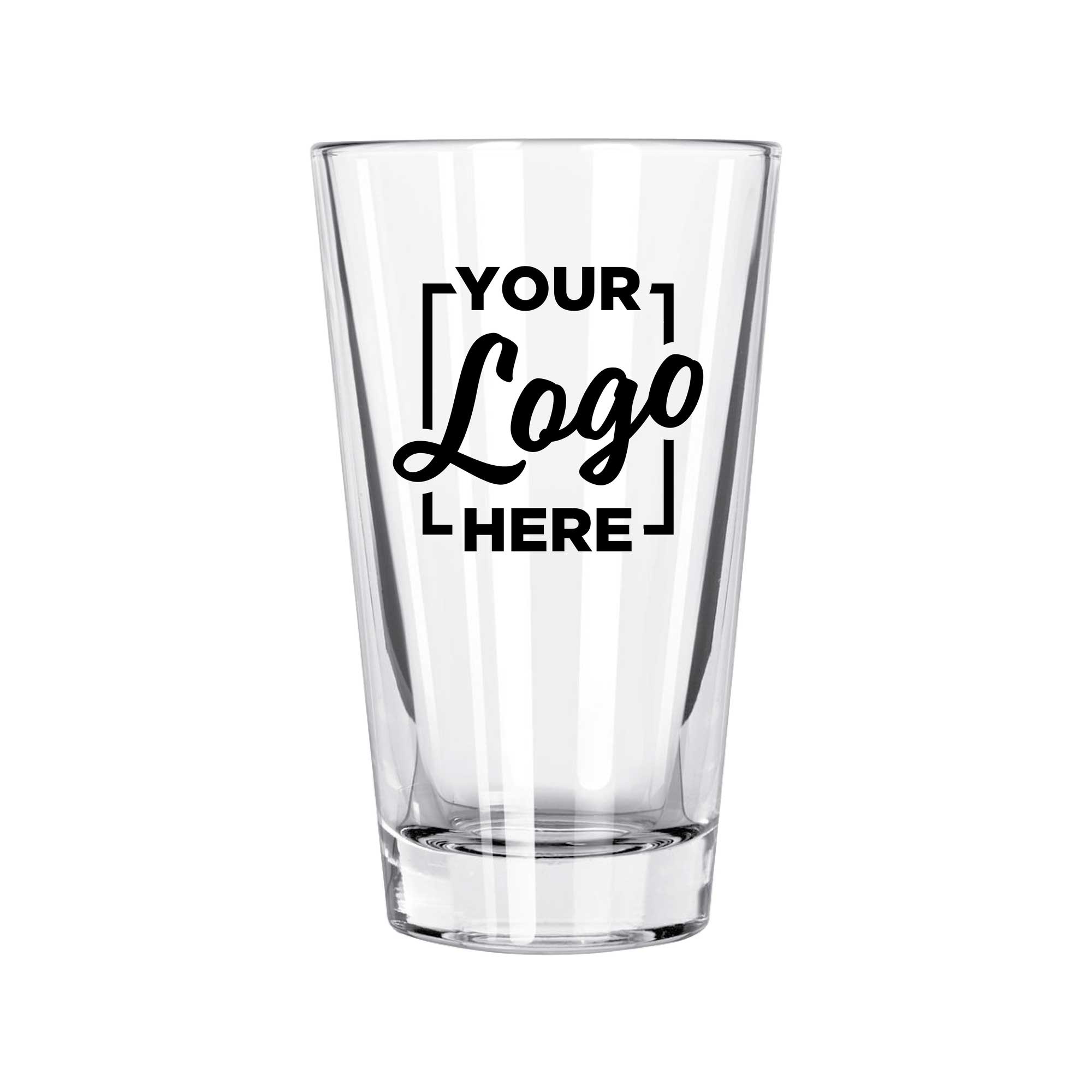 Libbey L15141 Dura Tuff Mixing Glass With 2 Color Custom Logo, 14 Ounce Capacity -- 144 Per Case