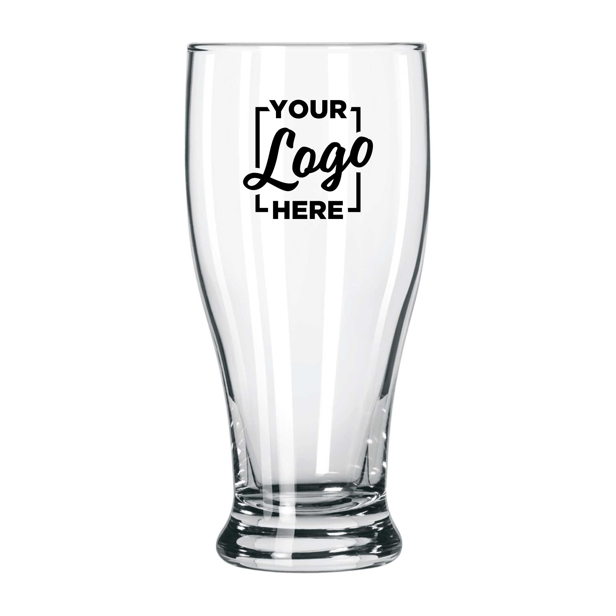 Libbey L194 Pub Glass With 2 Color Custom Logo, 16 Ounce Capacity -- 144 Per Case