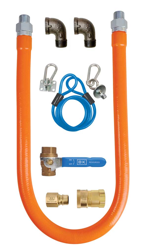 BK Resources Gas Hose Connector Kit, 48 inch Length x 1 inch Dia