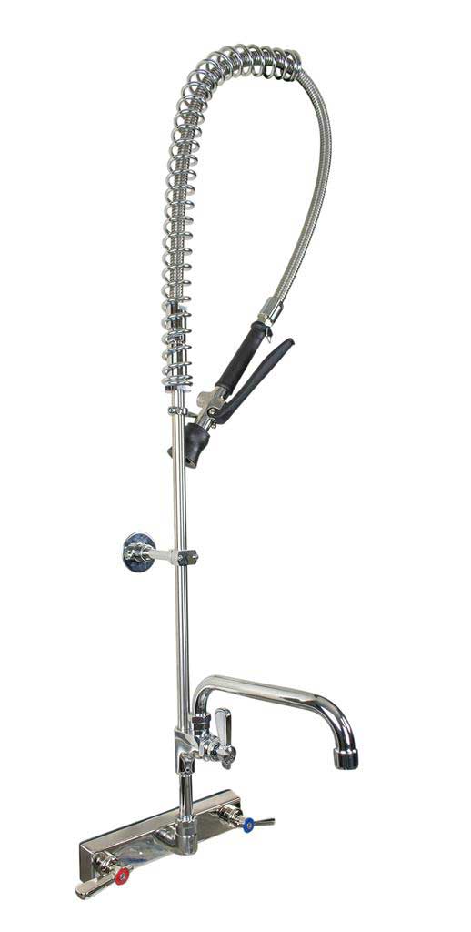 BK Resources Evolution Series 8 inch on Center Splash Mount Pre-Rinse Unit with Add on Faucet