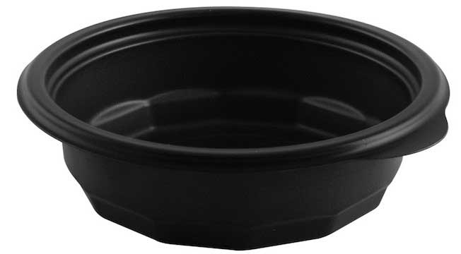 Anchor Packaging Incredi Bowl Black Round Polypropylene Bowl, 5 Ounce Capacity -- 740 Per Case