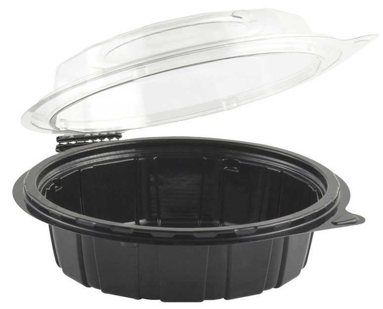 Anchor Packaging Gourmet Classics PET Hinged Shallow Clamshell, 14 Ounce Capacity -- 200 per case
