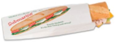 Bagcraft Stock Design Submarine Paper Bag, 4.5 X 2 X 14 Inch -- 1000 Per Case