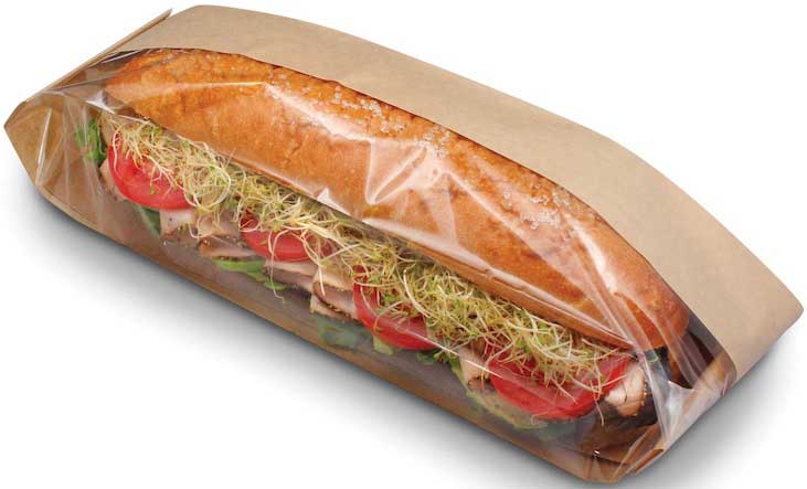 Bagcraft Dubl View To Go Natural Deli Bag, 4.25 x 2.75 x 16.5 inch ...