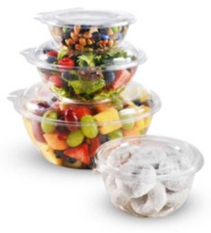 Safeseal Polyethylene Terephthalate Clear Round Bowl With Pete Flat Lid -- 150 Per Case