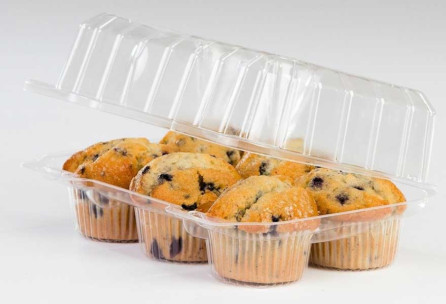 Detroit Forming Polystyrene Clear Cupcake Clamshell, 13.963 X 9.375 X 2 Inch -- 130 Per Case