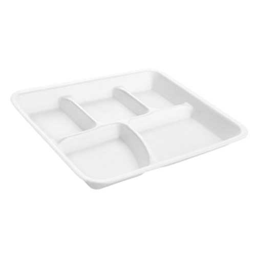 Grupo White Foam Rectangular School Tray -- 500 Per Case