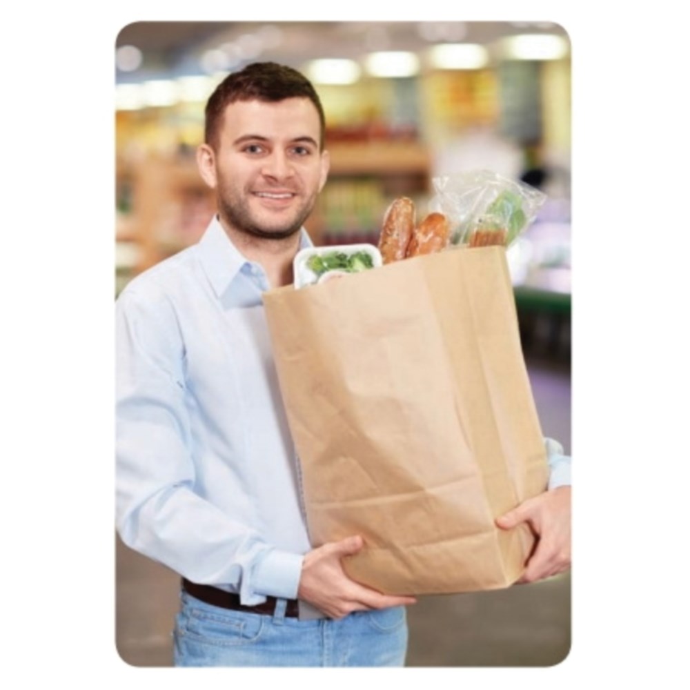 Duro Durocon Number 52 Brown 1/8 Virgin Paper Sack, 10.25 X 6.75 X 14.5 Inch -- 500 Per Case