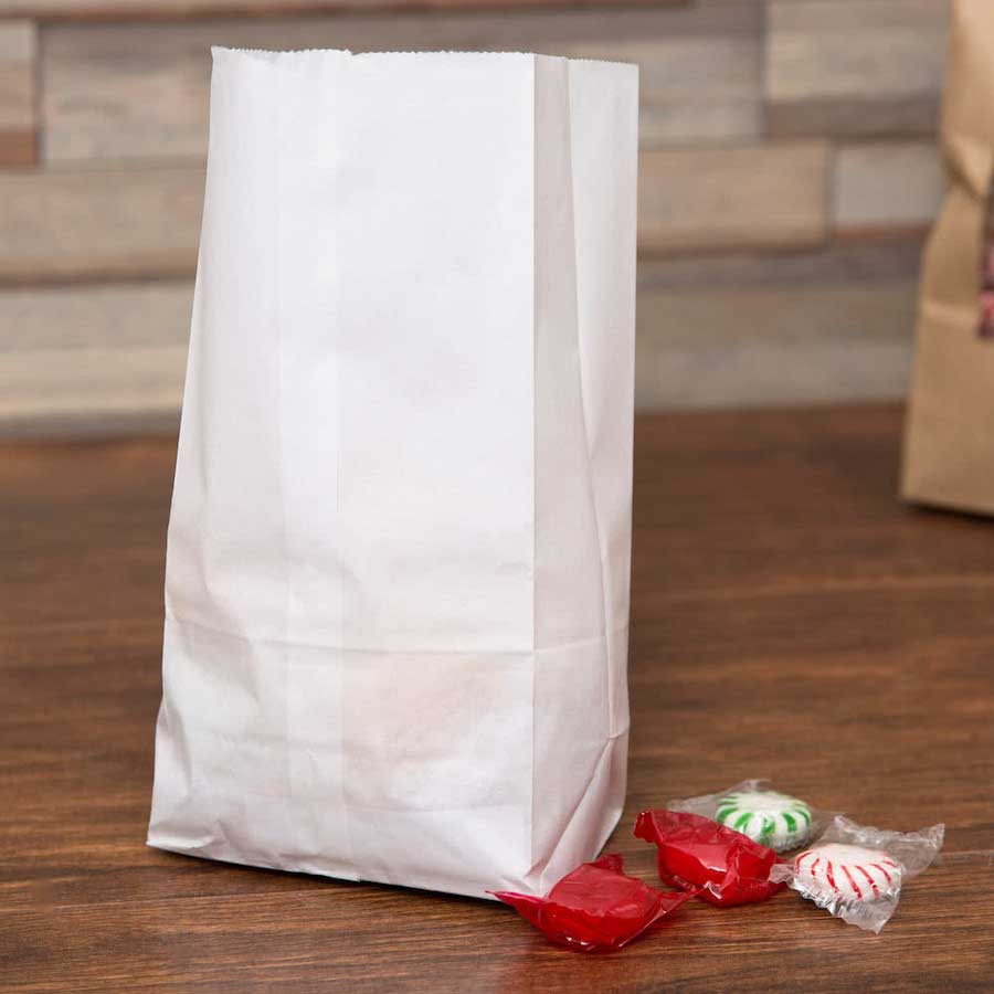 Duro Hilex Poly Standard White Virgin Paper Self Opening Style Grocery Bag, 2 Pound -- 500 Per Case