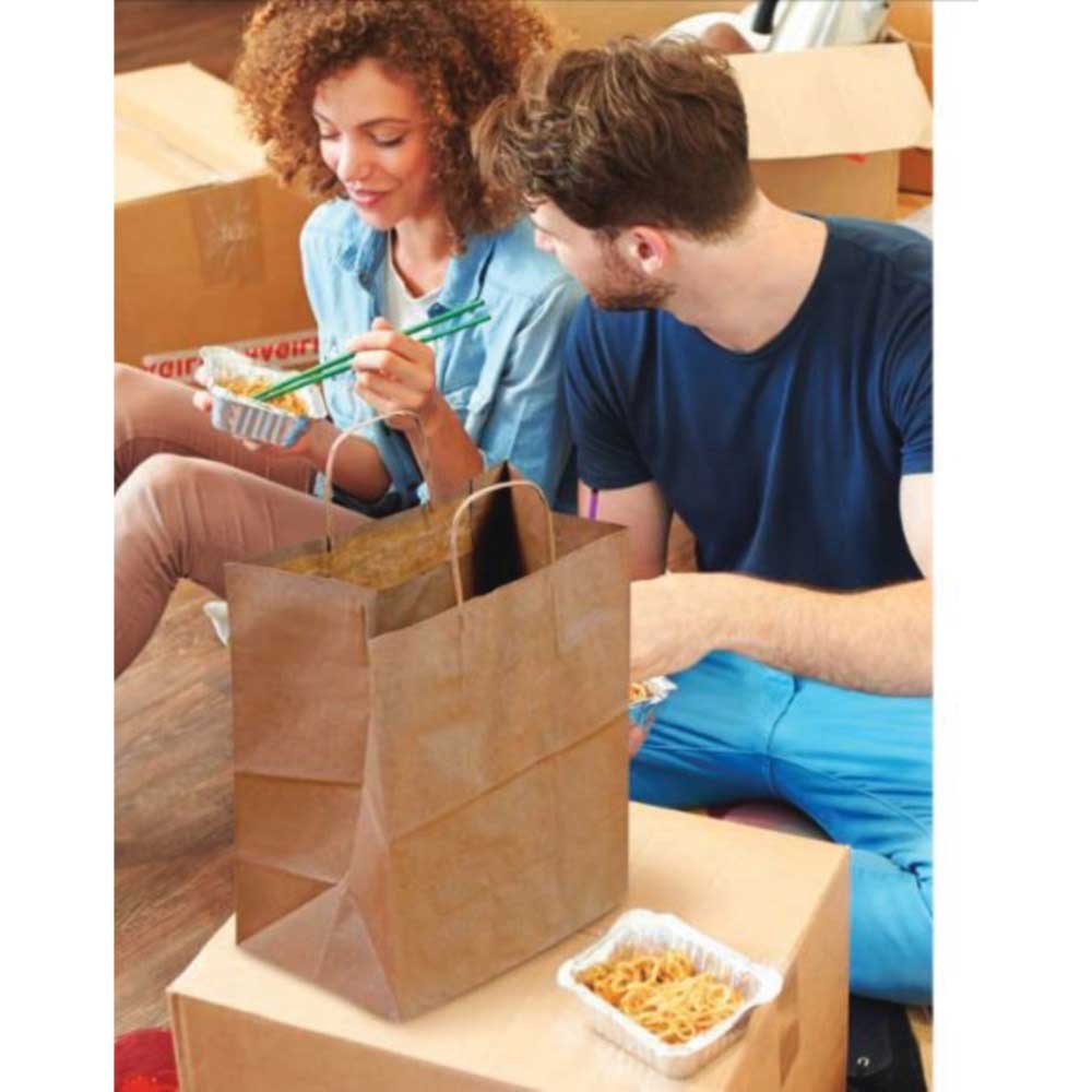 Duro Brown 60 Pound Recycled Virgin Paper C-mod Bag, 8 X 4.5 X 10.25 Inch -- 250 Per Case