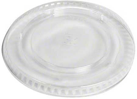 Fabri-kal Pet Clear No Straw Slot Flat Lid -- 1000 Per Case