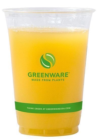 Fabri-kal Greenware Pla Clear Squat Cold Cup, 12 To 14 Ounce Capacity -- 1000 Per Case