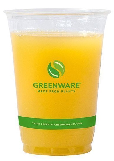 Fabri-kal Greenware Pla Clear Old Fashioned Stock Print Cup, 9 Ounce Capacity -- 1000 Per Case