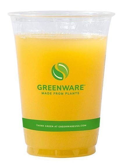 Fabri-kal Greenware Pla Clear Stock Print Cup, 20 Ounce Capacity -- 1000 Per Case