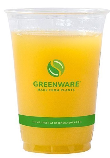 Fabri-kal Greenware Pla Clear Stock Print Cup, 12 To 14 Ounce Capacity -- 1000 Per Case