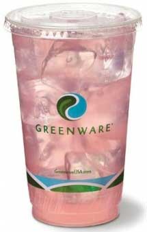 Fabri-kal Greenware Pla Clear Squat Cup, 16 Ounce -- 1000 Per Case