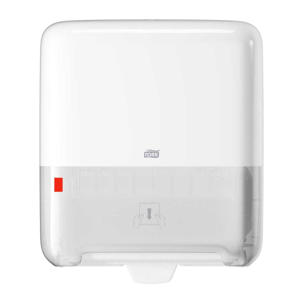 Tork Matic White Polyethylene Manual Paper Hand Towel Roll Dispenser, 8.1 X 13.2 X 14.65 Inch