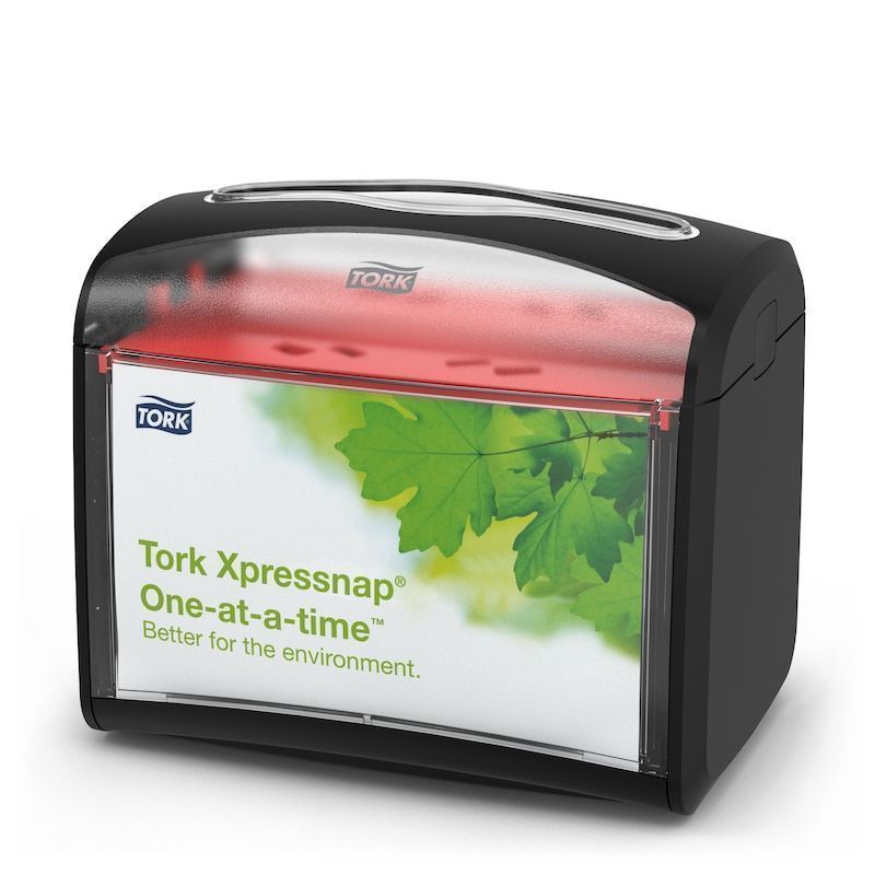 Xpressnap Tabletop Napkin Dispenser, 7.9 x 5.6 x 7.9, Black