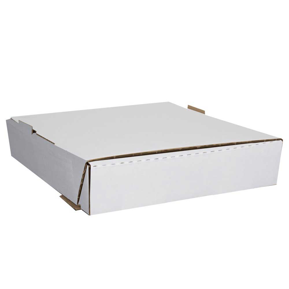 12 x 12 White Corrugated Pizza Boxes - 50/Bundle