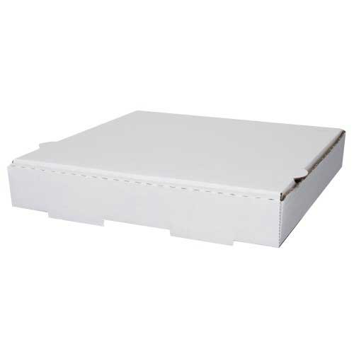 Stronghaven Michigan Style B White Kraft Flute Paper Square Pizza Box, 10 X 10 X 2 Inch -- 50 Per Case