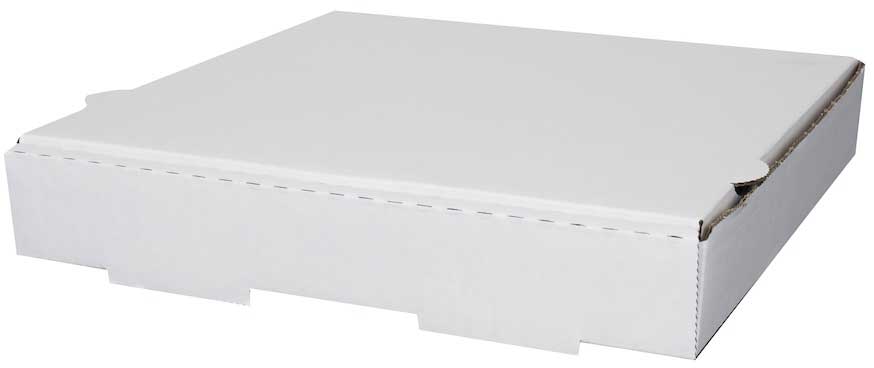 Stronghaven Corrugated Cardboard Kraft White B-flute Pizza Box -- 50 Per Case
