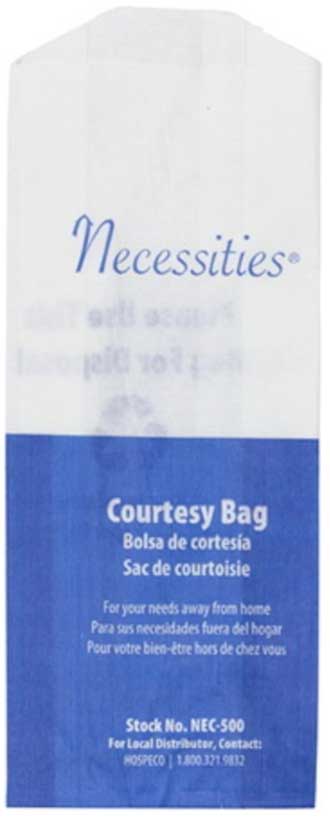 Hospeco White Paper Sanitary Napkin Disposal Bag -- 500 Per Case