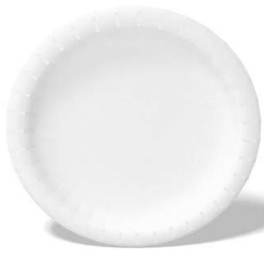 Graphic Packaging Carte Blanc Heavy Weight White Paper Plate, 9 Inch -- 500 Per Case