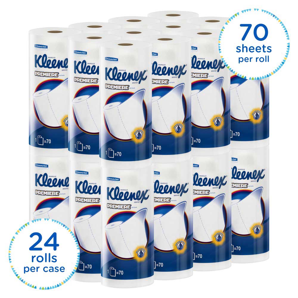 Kleenex White Paper Kitchen Towel Roll -- 24 Per Case