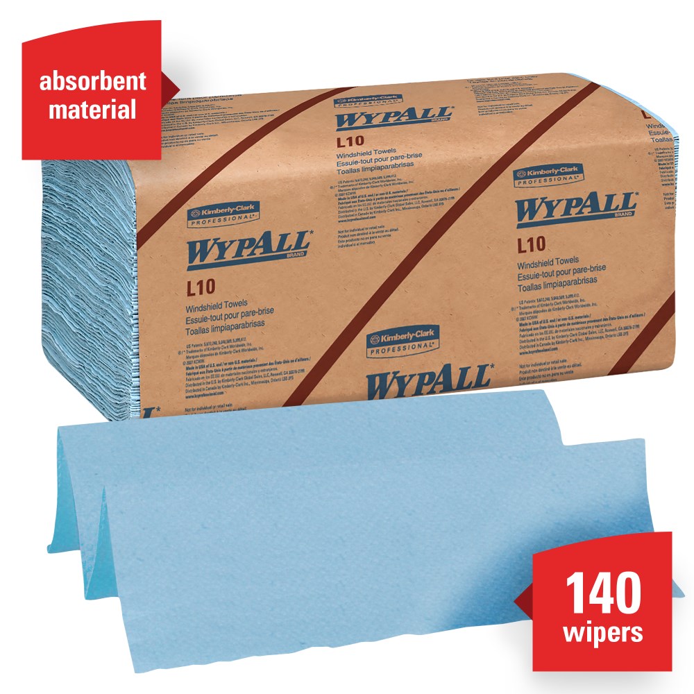 Wypall Blue 2-ply Windsheield Paper Towel, 9.3 X 10.25 Inch -- 2240 Per Case