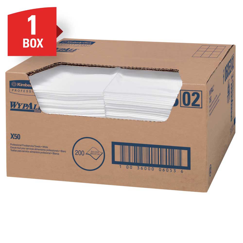 Wypall White Spunlace 1/4 Fold Dry Wiper -- 200 Per Case
