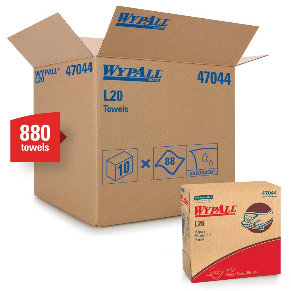Wypall White Paper Pop Up Wiper -- 800 Per Case