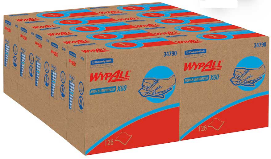 Kimberly Clark Wypall X60 Pop Up Teri White Cloth -- 1260 Per Case