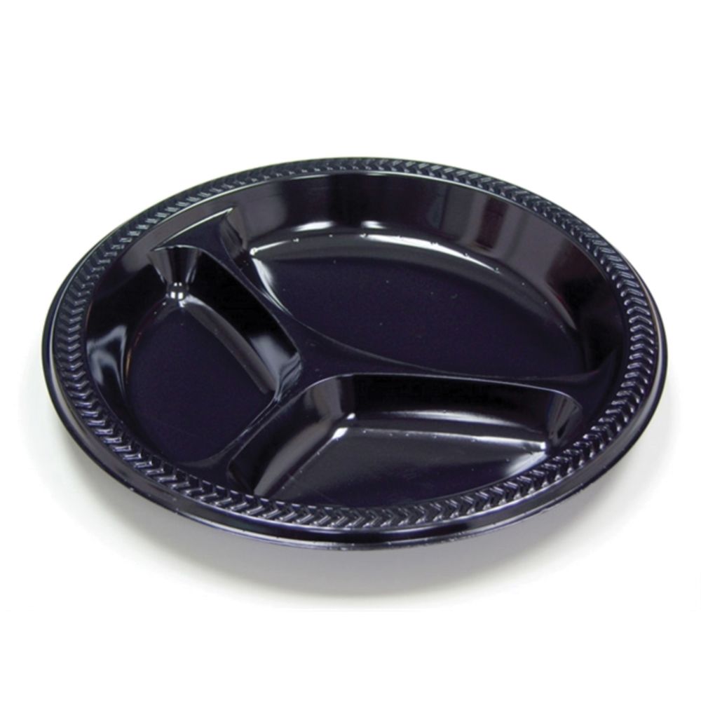 Meadoware Black Round Ops Plate -- 500 Per Case