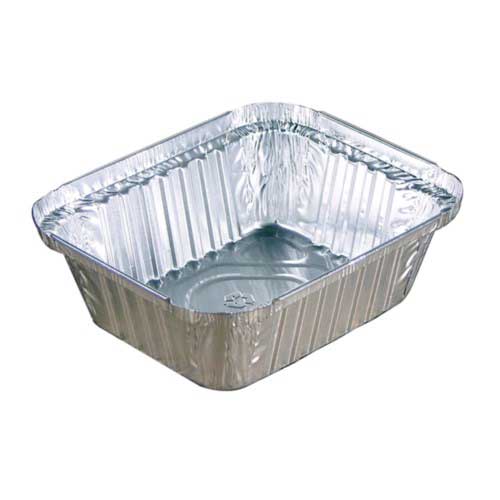 Pactiv Silver Aluminum Oblong Pan -- 1200 per case
