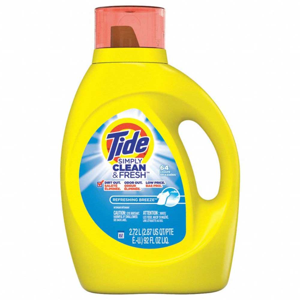 Tide Simply Clean And Fresh Refreshing Breeze Liquid Laundry Detergent, 2.72 Liter -- 4 Per Case