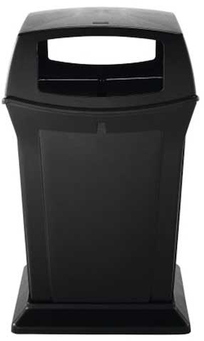 Rubbermaid Ranger Classic Black Trash Can, 19.5 X 19.5 X 27.63 Inch
