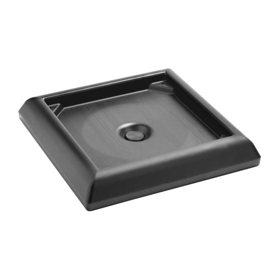 Rubbermaid Commercial Ranger Resin Black Square 45, 65 Gallon Weight Base Accessory