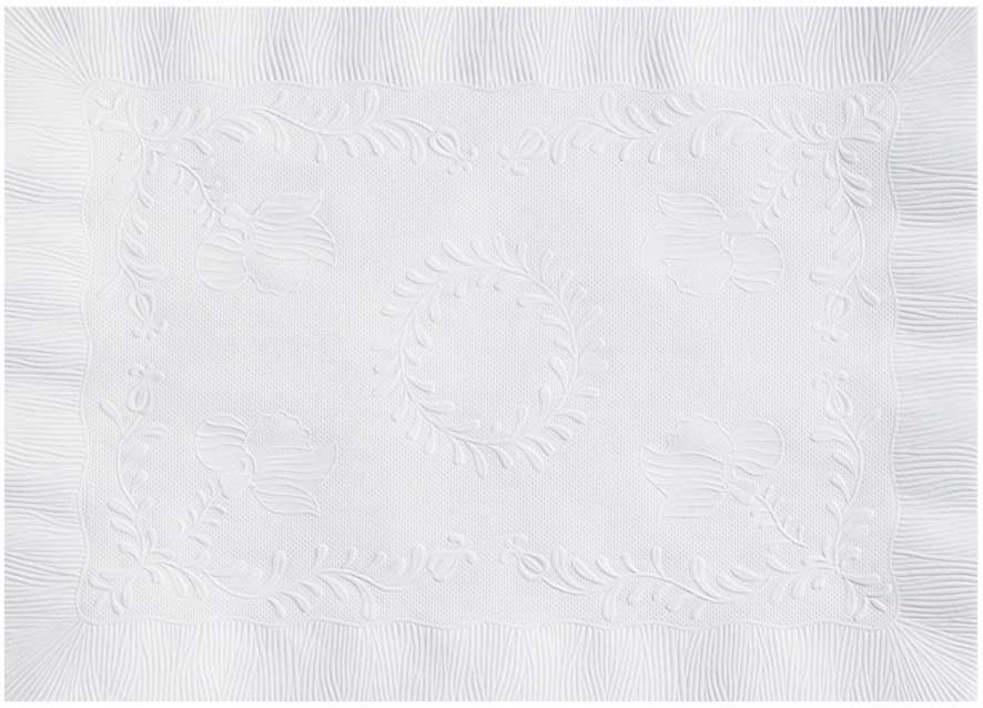 Hoffmaster White Paper Anniversary Emboss Straight Edge Placemat, 10 X 14 Inch -- 1000 Per Case
