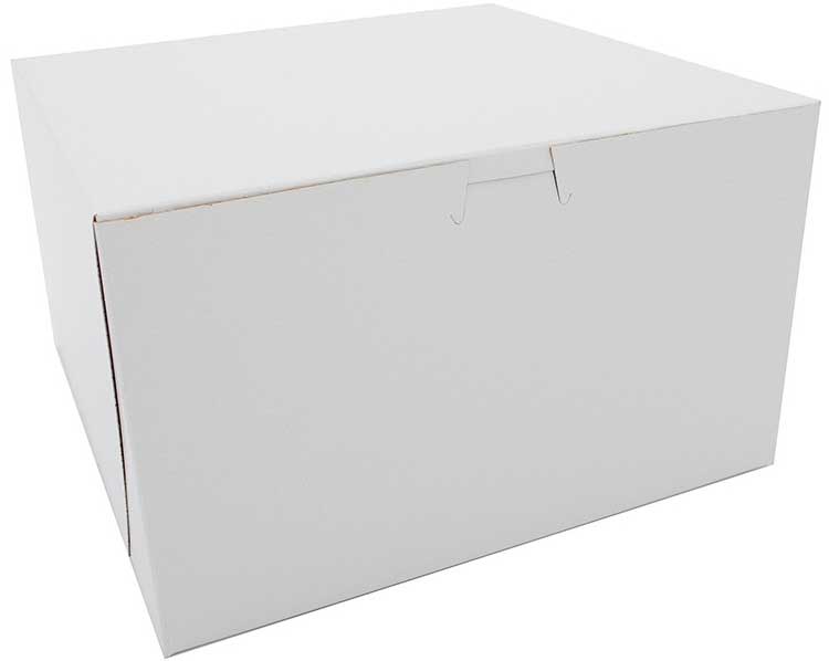 Southern Champion Tray White Paper Standard 1 Piece Lock Corner Tuck Top Bakery Box, 10 X 10 X 6 Inch -- 100 Per Case